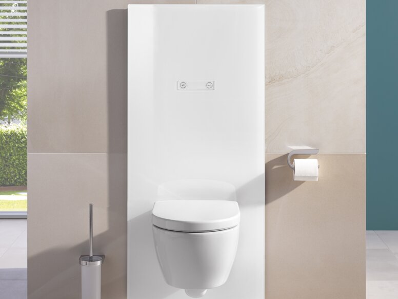 Height-adjustable WC module